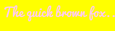 Image with Font Color FFCBF4 and Background Color FFFF00